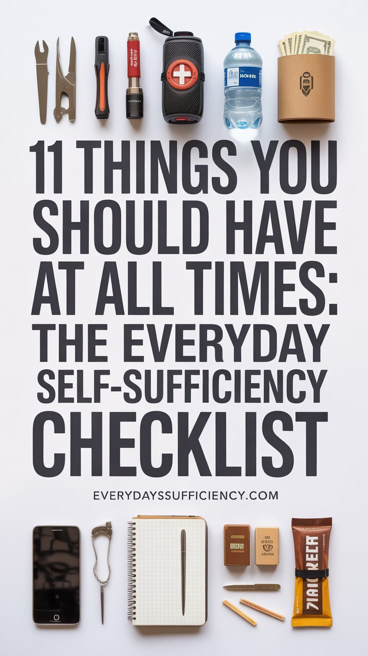 11 Things You Should Have At All Times: The Everyday Self-Sufficiency Checklist