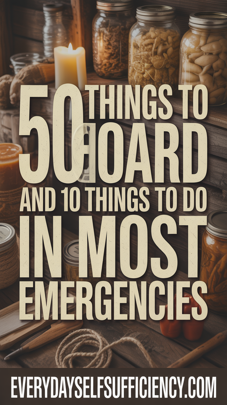 50 Things to Hoard and 10 Things To Do in Most Emergencies: The Ultimate Prepper Playbook