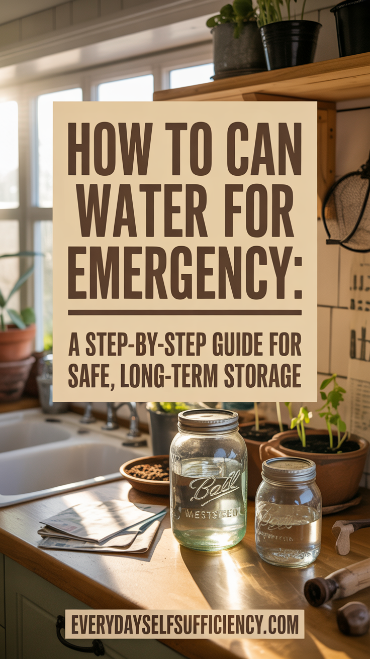 How to Can Water for Emergency: A Step-by-Step Guide for Safe, Long-Term Storage