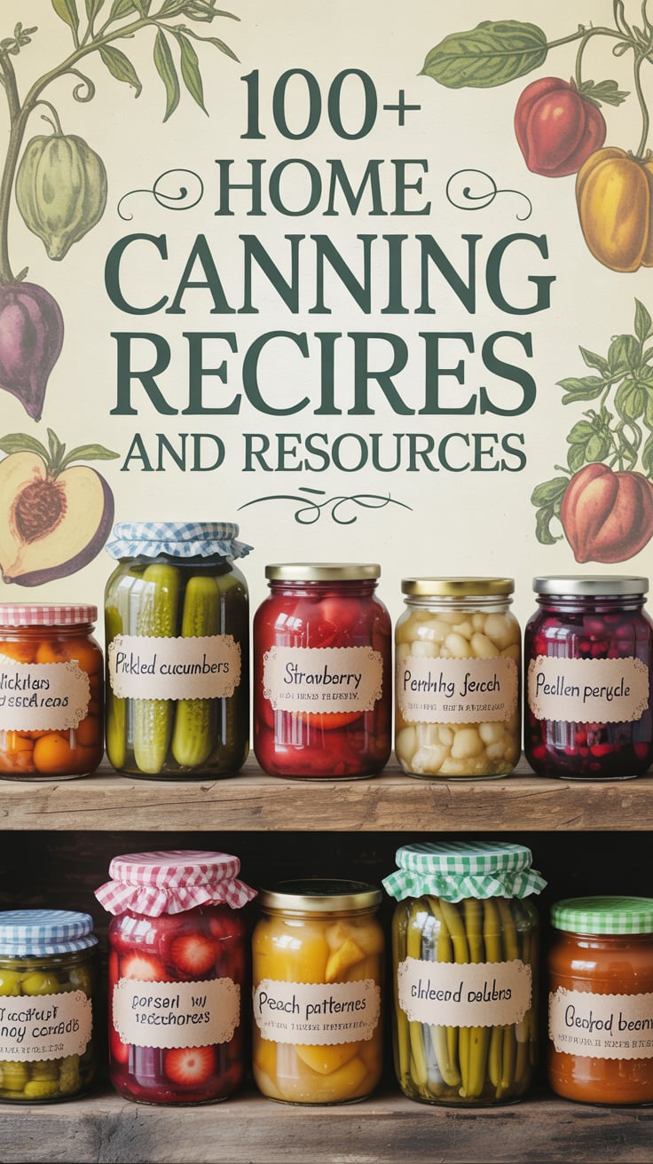 100+ Home Canning Recipes and Resources