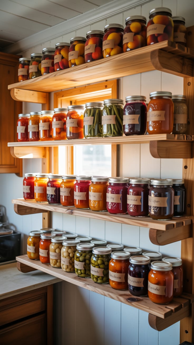 DIY Canning Storage Shelves - Easy Home Project