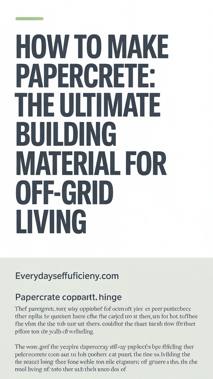 How to Make Papercrete: The Ultimate Building Material for Off-Grid Living
