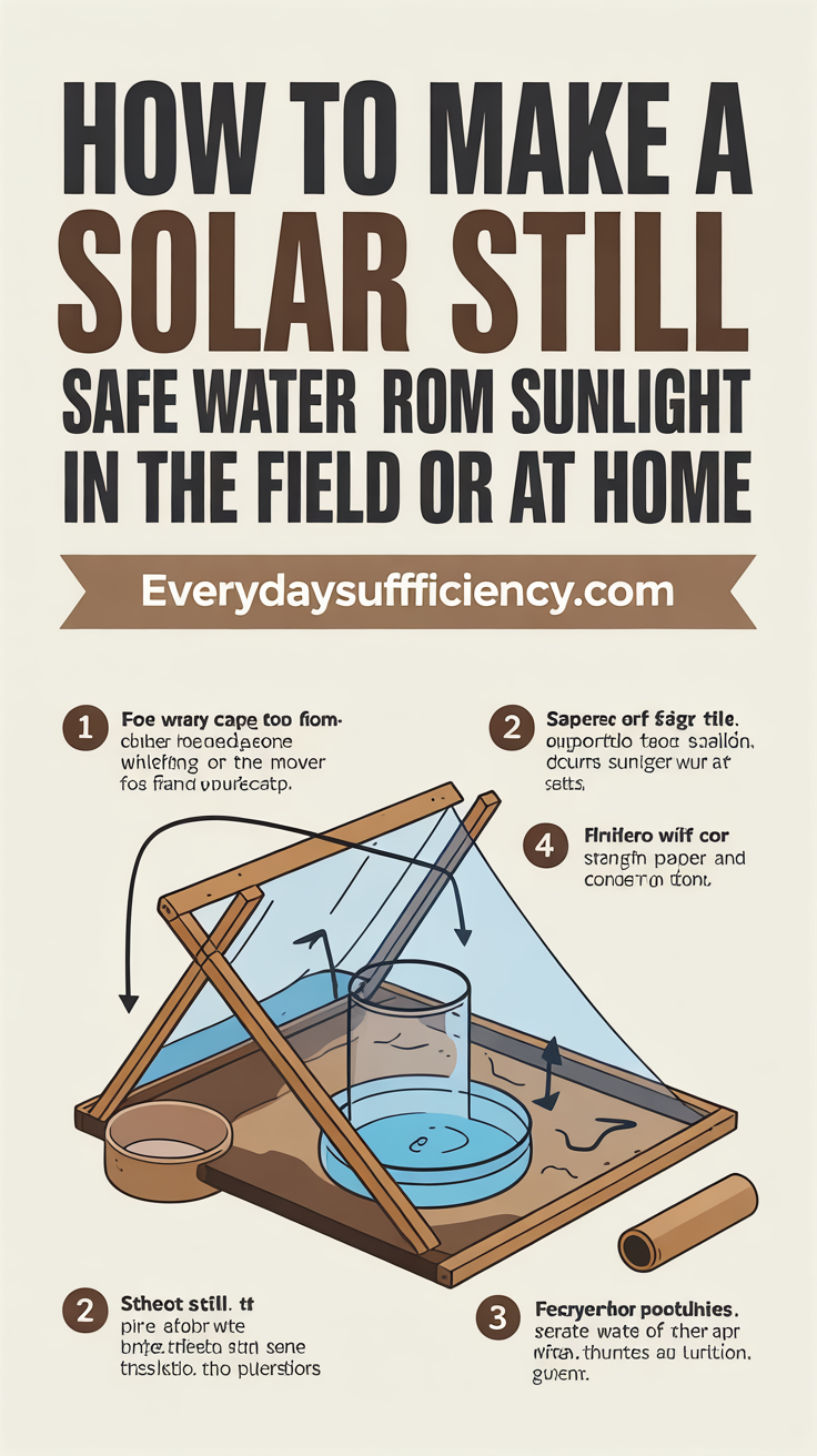 How to Make a Solar Still: Safe Water from Sunlight in the Field or at Home