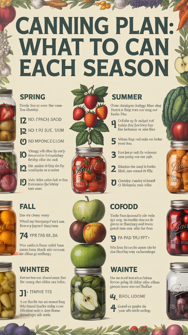 Canning Plan: What to Can Each Season