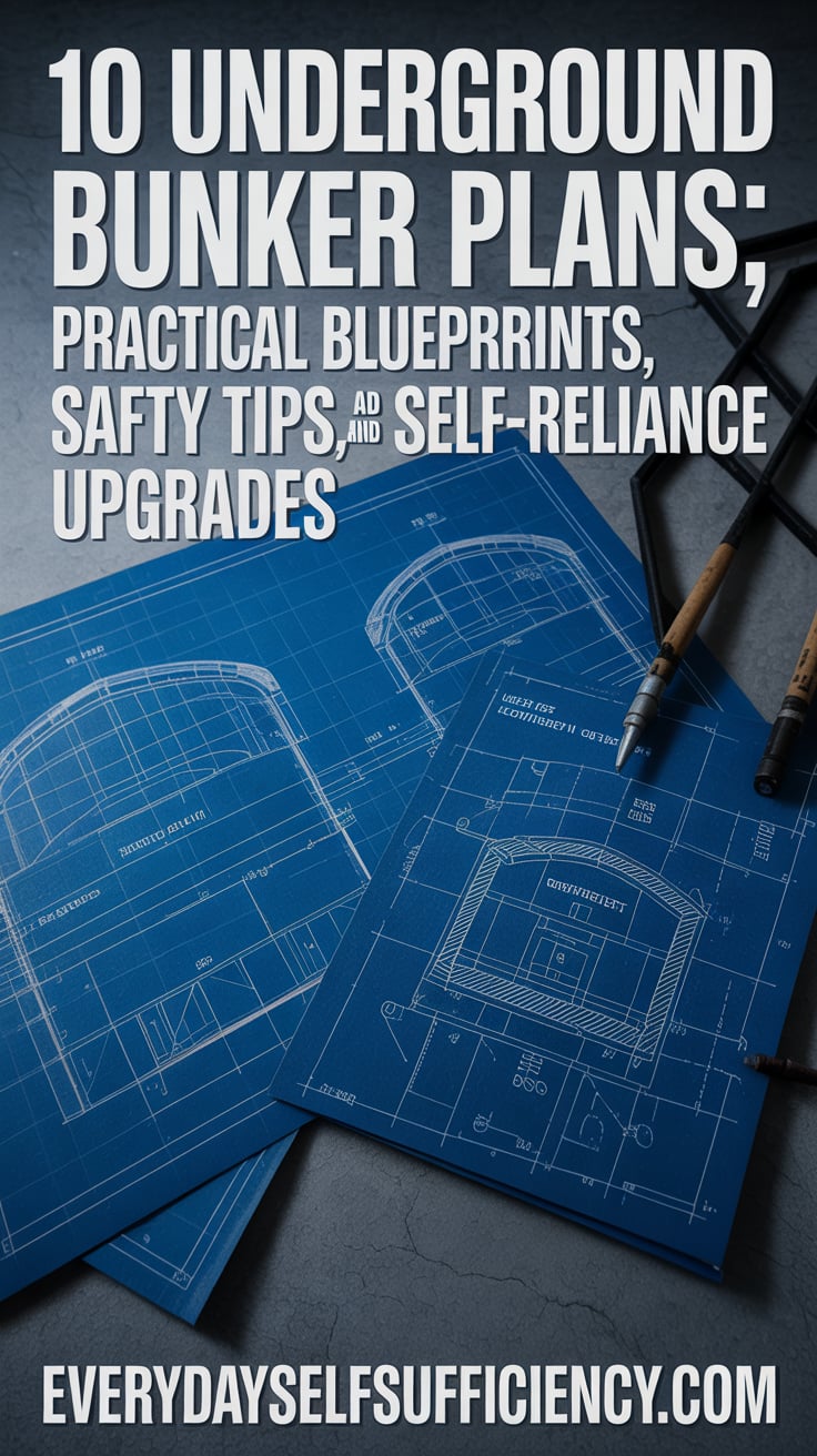10 Underground Bunker Plans: Practical Blueprints, Safety Tips, and Self-Reliance Upgrades