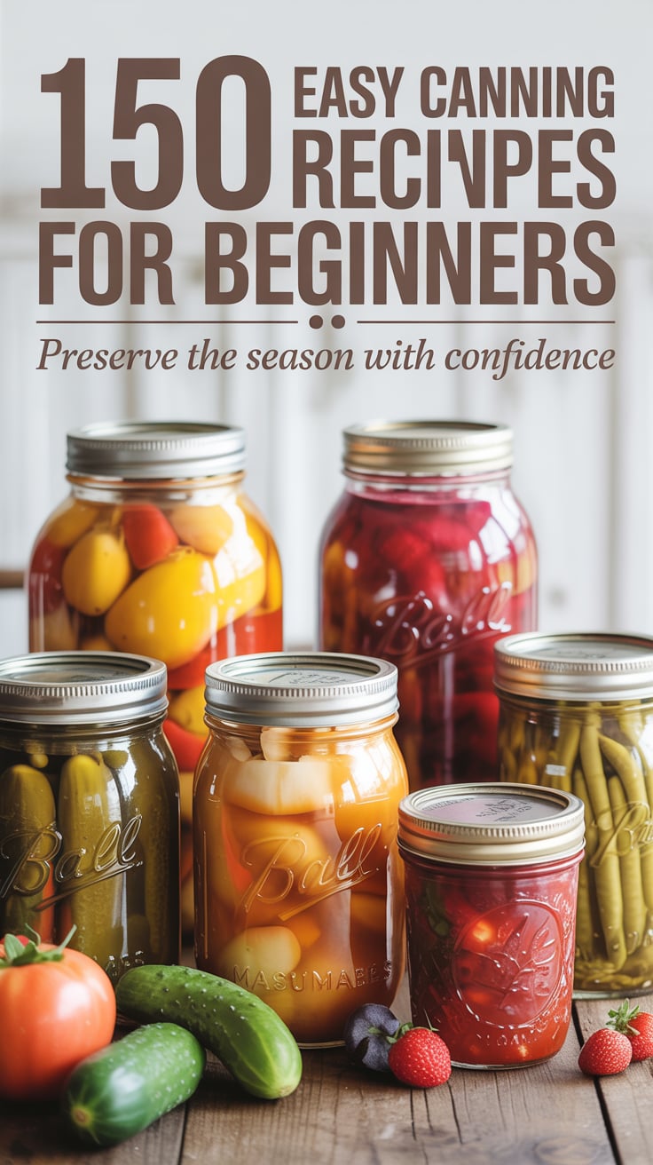 150 Easy Canning Recipes for Beginners: Preserve the Season with Confidence
