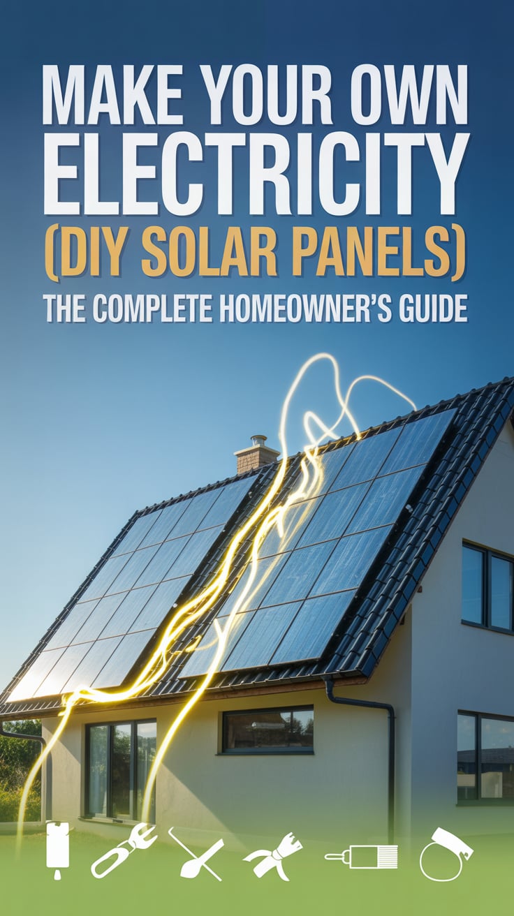 Make Your Own Electricity (DIY Solar Panels): The Complete Homeowner’s Guide
