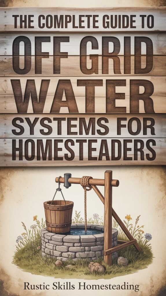 Off Grid Water Systems Guide for Homesteaders