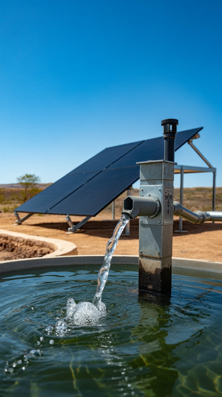 Water Pump Success Solar Powered Pressurized Water Off-Grid