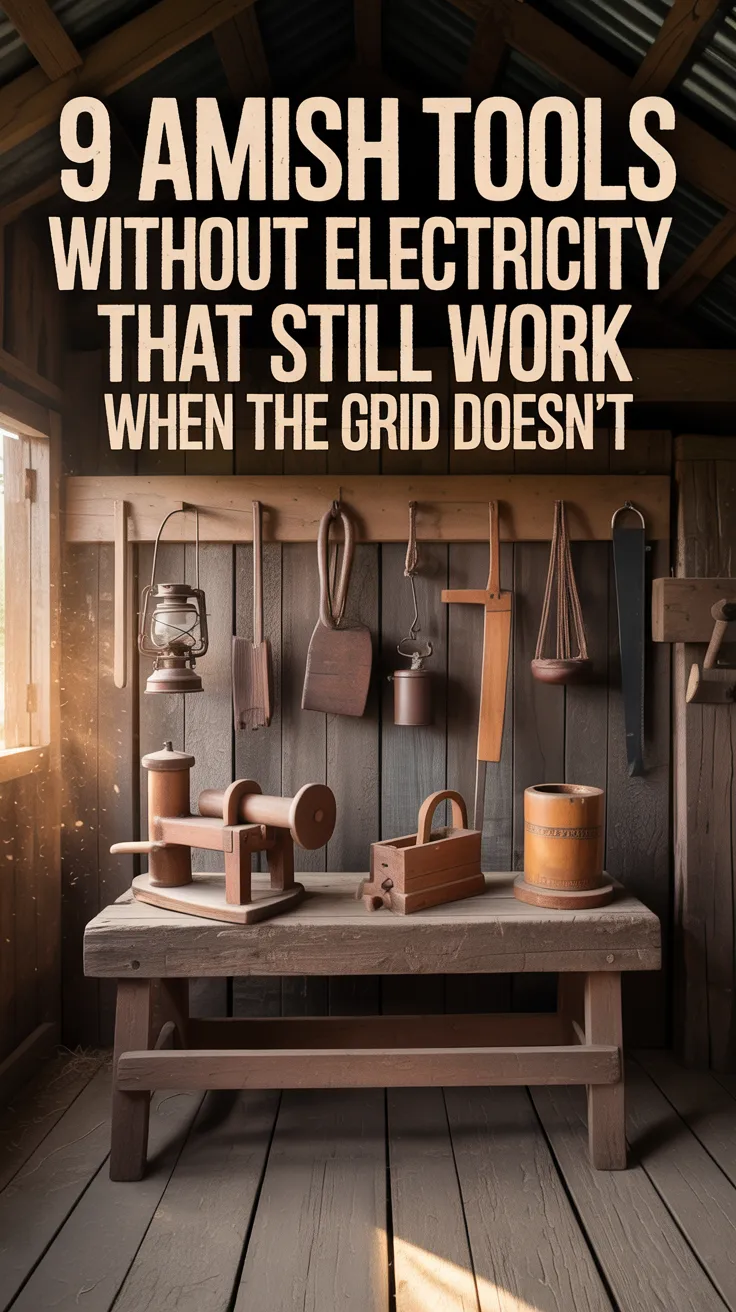 9 Amish Tools Without Electricity That Still Work When the Grid Doesn’t
