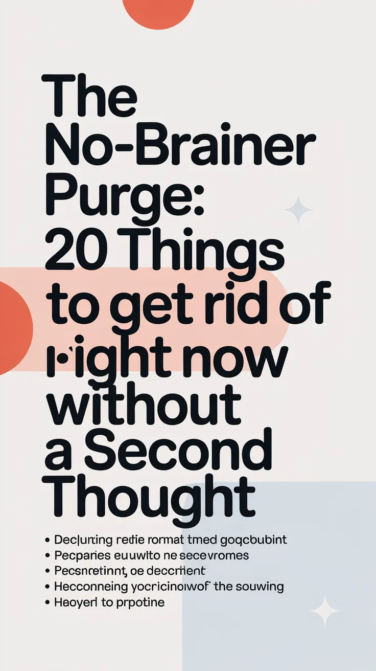 The No-Brainer Purge: 20 Things to Get Rid of Right Now Without a Second Thought