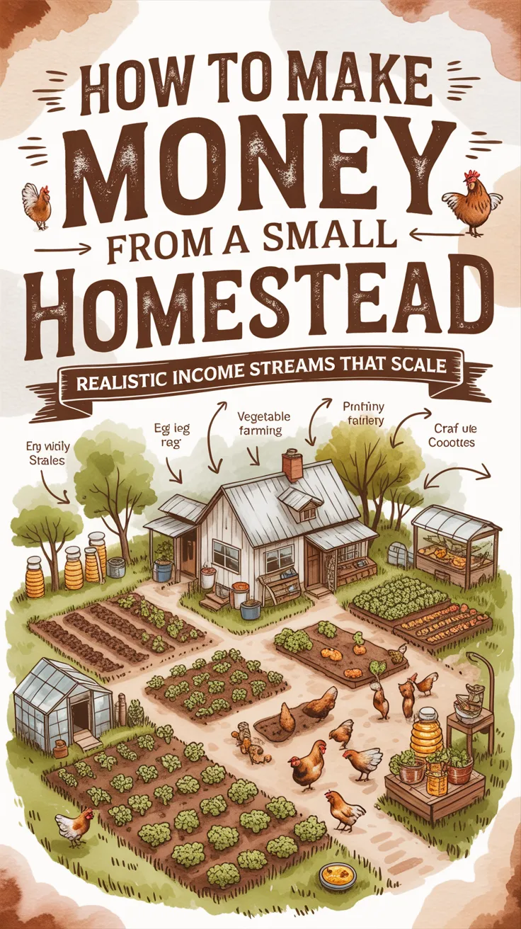 How to Make Money From a Small Homestead (Realistic Income Streams That Scale)